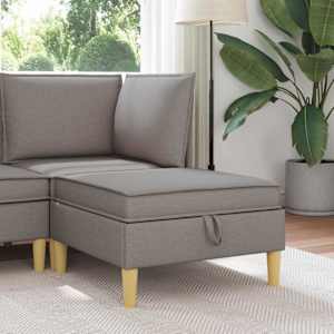 Pouf s shrambnim prostorom Taupe Blago