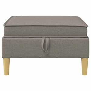 Pohovkový taburet se storage Taupe Textil - obrázek 4