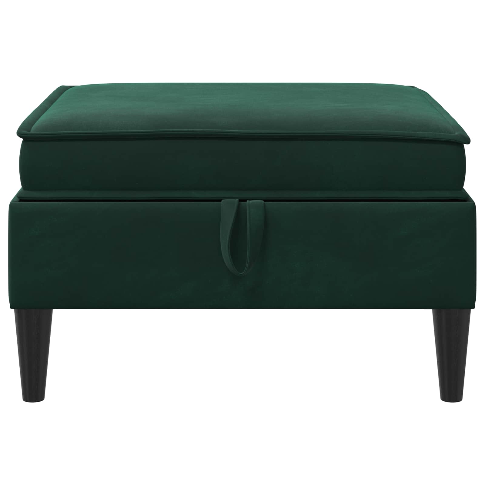 Pouf s shrambnim prostorom Temno zelena Žamet - slika 4