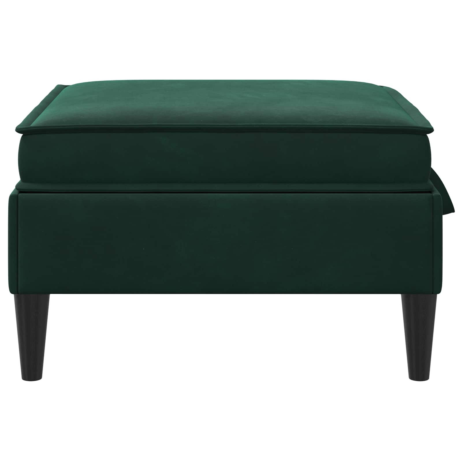 Pouf s shrambnim prostorom Temno zelena Žamet - slika 5