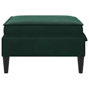 Pohovkový taburet se storage Tmavě zelená 70 x 70 x 40 cm Samet - obrázek 5
