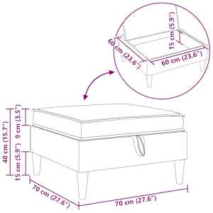 Pohovkový taburet se storage Žlutá Samet - obrázek 10