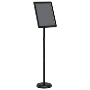 vidaXL Messin&auml;itus Displays Must 30 x 25 x 128 cm Alumiinium