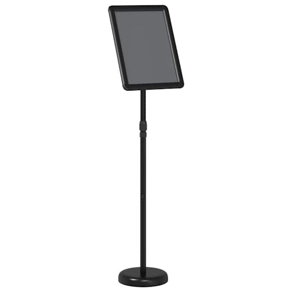 vidaXL Messin&auml;itus Displays Must 30 x 25 x 128 cm Alumiinium