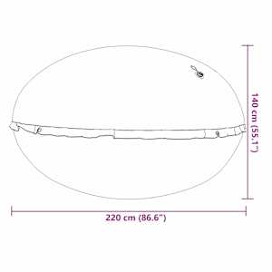 Zimní bazénový polštář Modrá Ø 220 x 140 cm PVC - obrázek 8