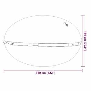 Zimní bazénový polštář Modrá Ø 310 x 180 cm PVC - obrázek 8