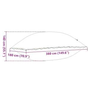 Zimní bazénový polštář Modrá 380 x 180 x 140 cm PVC - obrázek 8