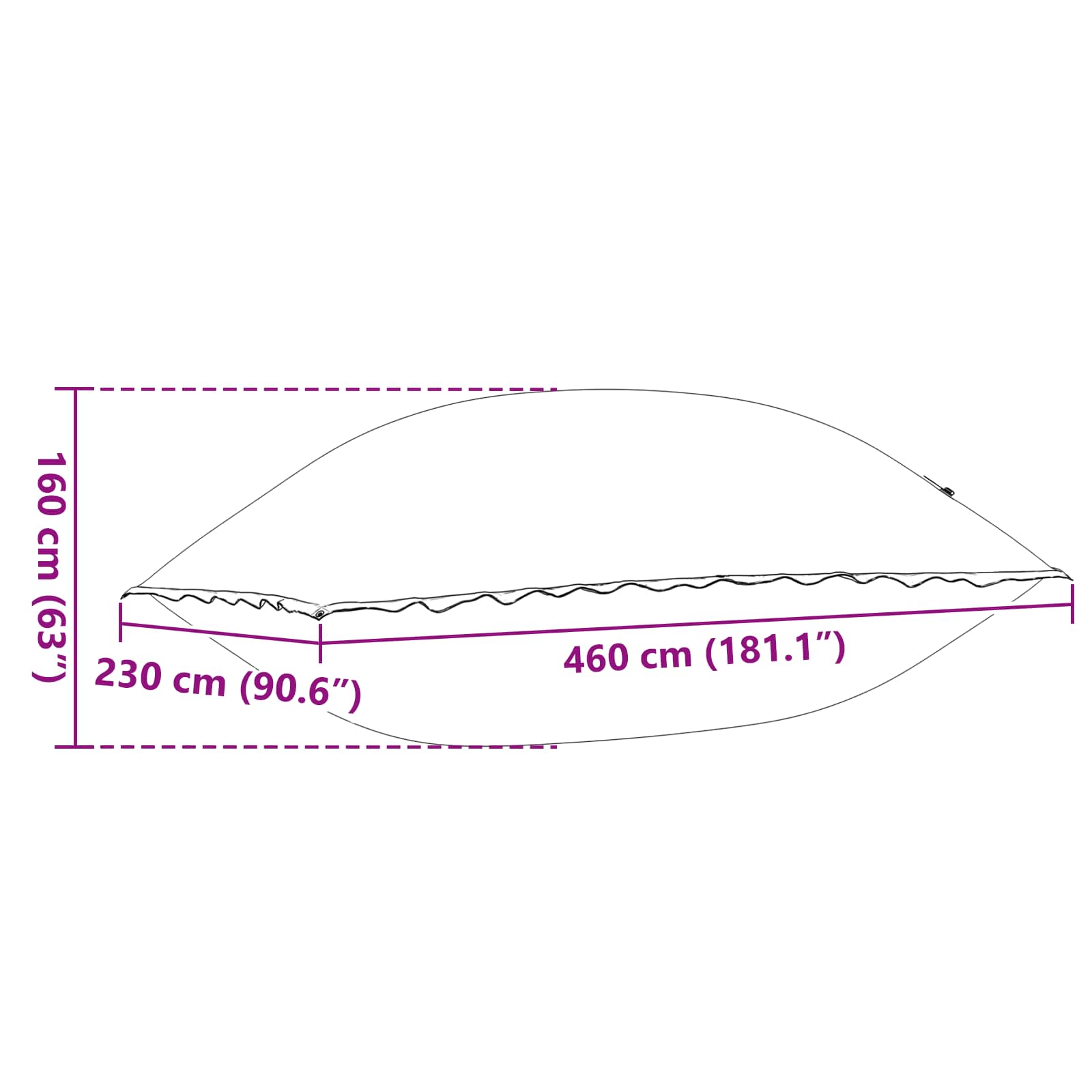 Basseini padja Sinine 400 x 200 x 140 cm PVC 8 Kõik vajalik sinu aeda ja koju! Basseini padja Sinine 400 x 200 x 140 cm PVC - Image 8