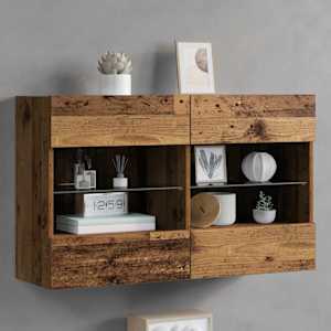 TV wall cabinet Nástěnný Staré dřevo 98,5 x 30 x 60,5 cm - obrázek 1
