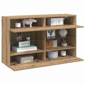 TV wall cabinet s LED Artisanový dub 98,5 x 30 x 60,5 cm - obrázek 3