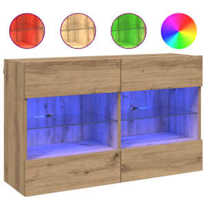 TV wall cabinet s LED Artisanový dub 98,5 x 30 x 60,5 cm - obrázek 4