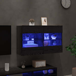 TV wall cabinet Černý dub 98,5 x 30 x 60,5 cm kompozitní dřevo - obrázek 6