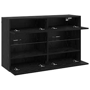 TV wall cabinet Černý dub 98,5 x 30 x 60,5 cm kompozitní dřevo - obrázek 7