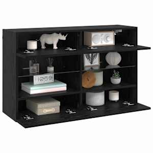 TV wall cabinet Černý dub 98,5 x 30 x 60,5 cm kompozitní dřevo - obrázek 3