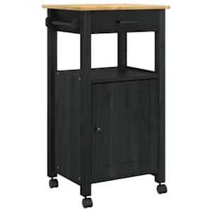 vidaXL K&ouml;&ouml;gik&auml;ru MONZA Must 48 x 40 x 88,5 cm Kindel m&auml;nnipuidust