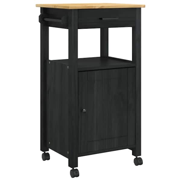 vidaXL K&ouml;&ouml;gik&auml;ru MONZA Must 48 x 40 x 88,5 cm Kindel m&auml;nnipuidust