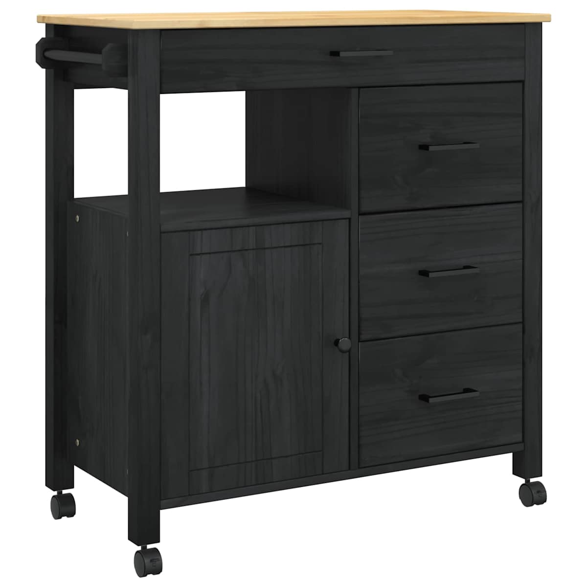 Køkkenvogn MONZA 84 x 40 x 88,5 cm Massivt fyrretræ - Billede 2