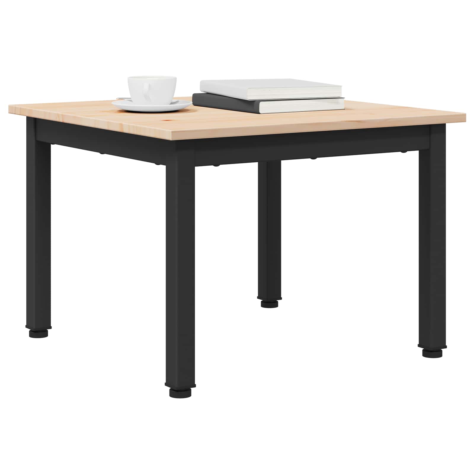 vidaXL Salontafel Naturel 50 x 50 x 36 cm Massief grenenhout