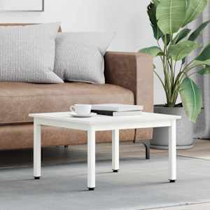 Klubska miza Bela 60 x 60 x 36 cm Masivno borovo les