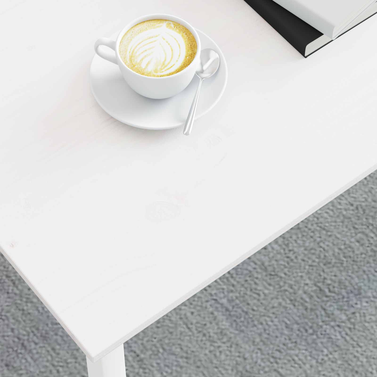 Salontafel Wit 100 x 50 x 45 cm Massief grenenhout image 4