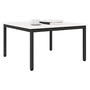 Konferenční stolek Bílá 80 x 80 x 45 cm Masivní borové dřevo - obrázek 3