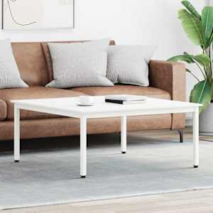 Klubska miza Bela 100 x 100 x 45 cm Masivno borovo les