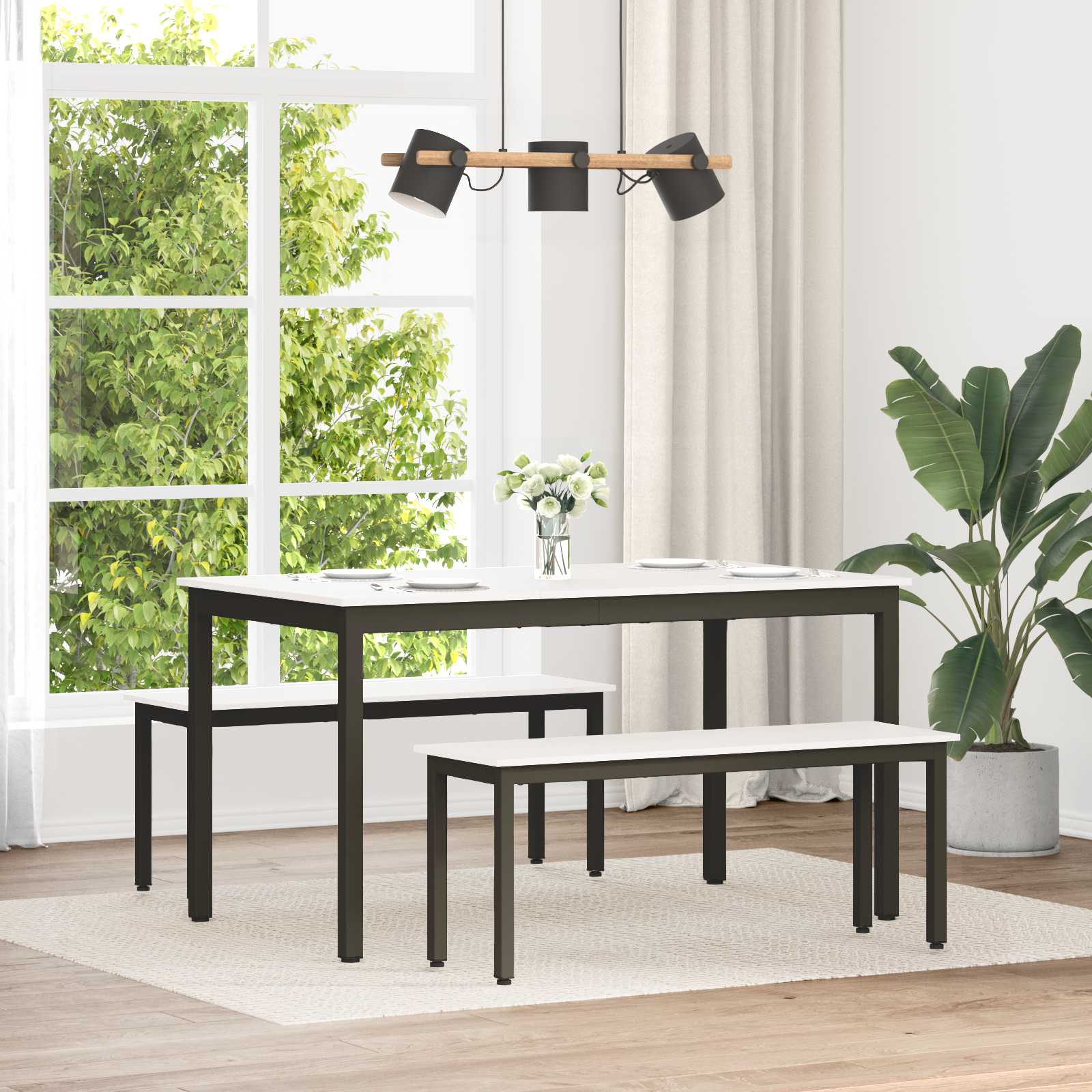 vidaXL bancă Alb 110 x 35 x 45 cm Lemn de pin masiv