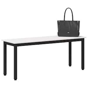 lavice Bílá 110 x 35 x 45 cm Masivní borové dřevo - obrázek 3