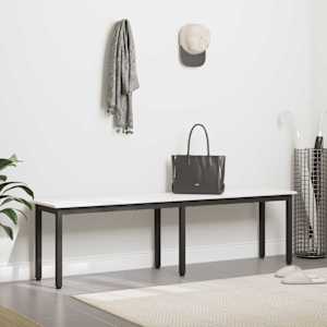 lavice Bílá 160 x 35 x 45 cm Masivní borové dřevo - obrázek 4