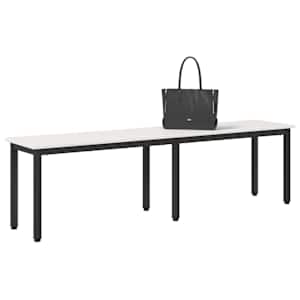 lavice Bílá 160 x 35 x 45 cm Masivní borové dřevo - obrázek 3