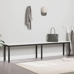 lavice Bílá 200 x 35 x 45 cm Masivní borové dřevo - obrázek 4