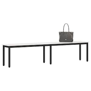lavice Bílá 200 x 35 x 45 cm Masivní borové dřevo - obrázek 3