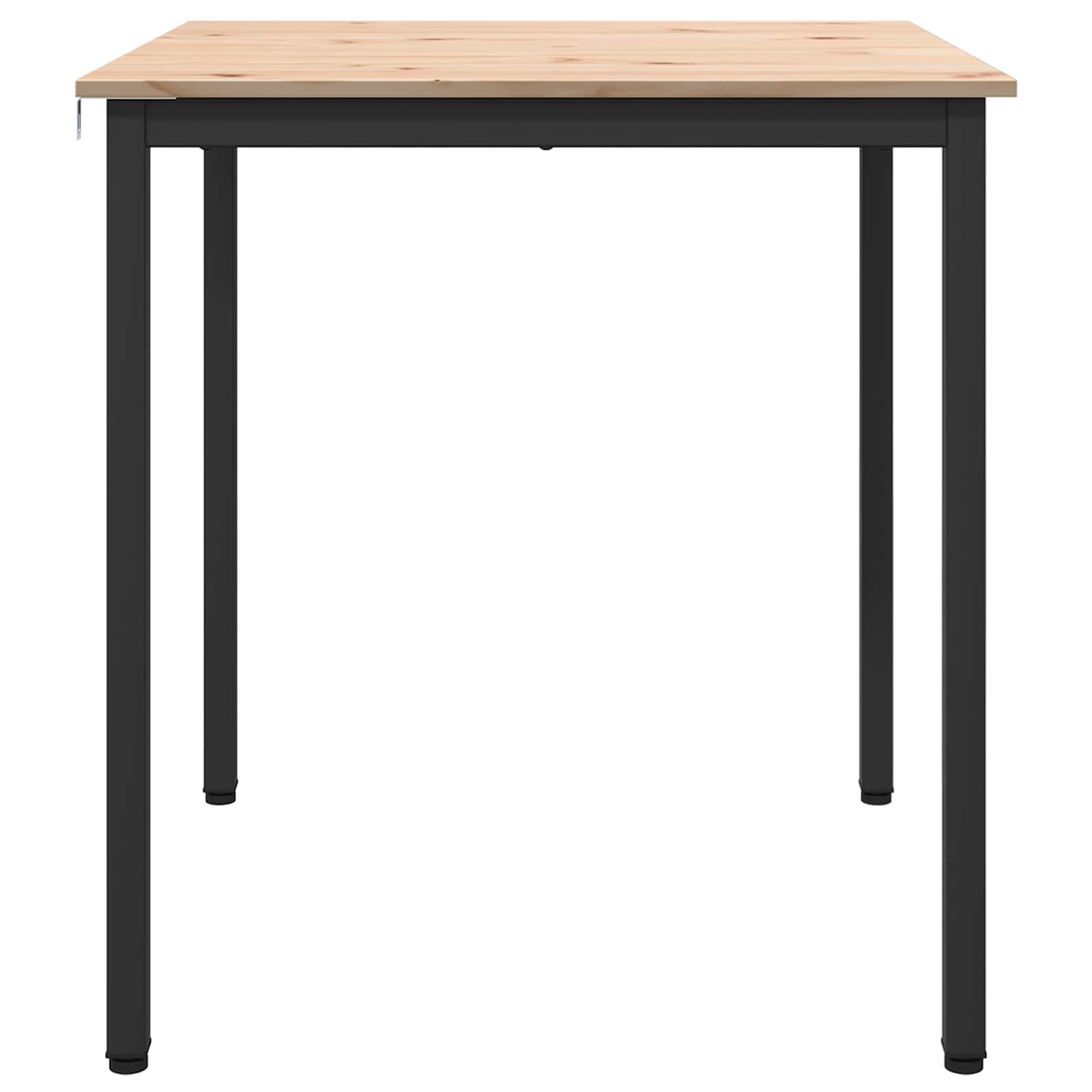 Ruokapöytä Luonnollinen 70 x 70 x 75 cm Massiivinen mänty - Image 6