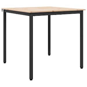 Jídelní stůl Přírodní 80 x 80 x 75 cm Masivní borové dřevo - obrázek 2