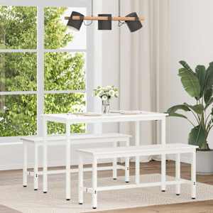 Jedilna miza Bela 110 x 55 x 75 cm Masivno borovo les