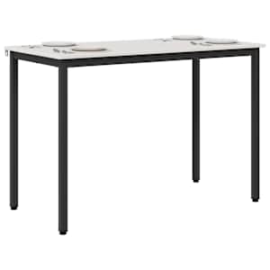 Jídelní stůl Bílá 110 x 55 x 75 cm Masivní borové dřevo - obrázek 3