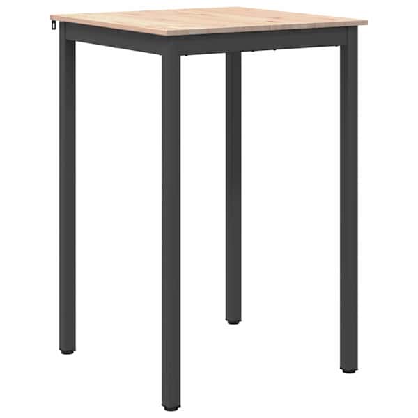 vidaXL Baarilaud 70 x 70 x 105 cm Tahke m&auml;nd Neutraalne Kandiline