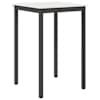 vidaXL Baarilaud Valge 70 x 70 x 105 cm Tahke m&auml;nd