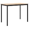 vidaXL Baarilaud 140 x 80 x 105 cm Tahke m&auml;nd Neutraalne Ristk&uuml;lik
