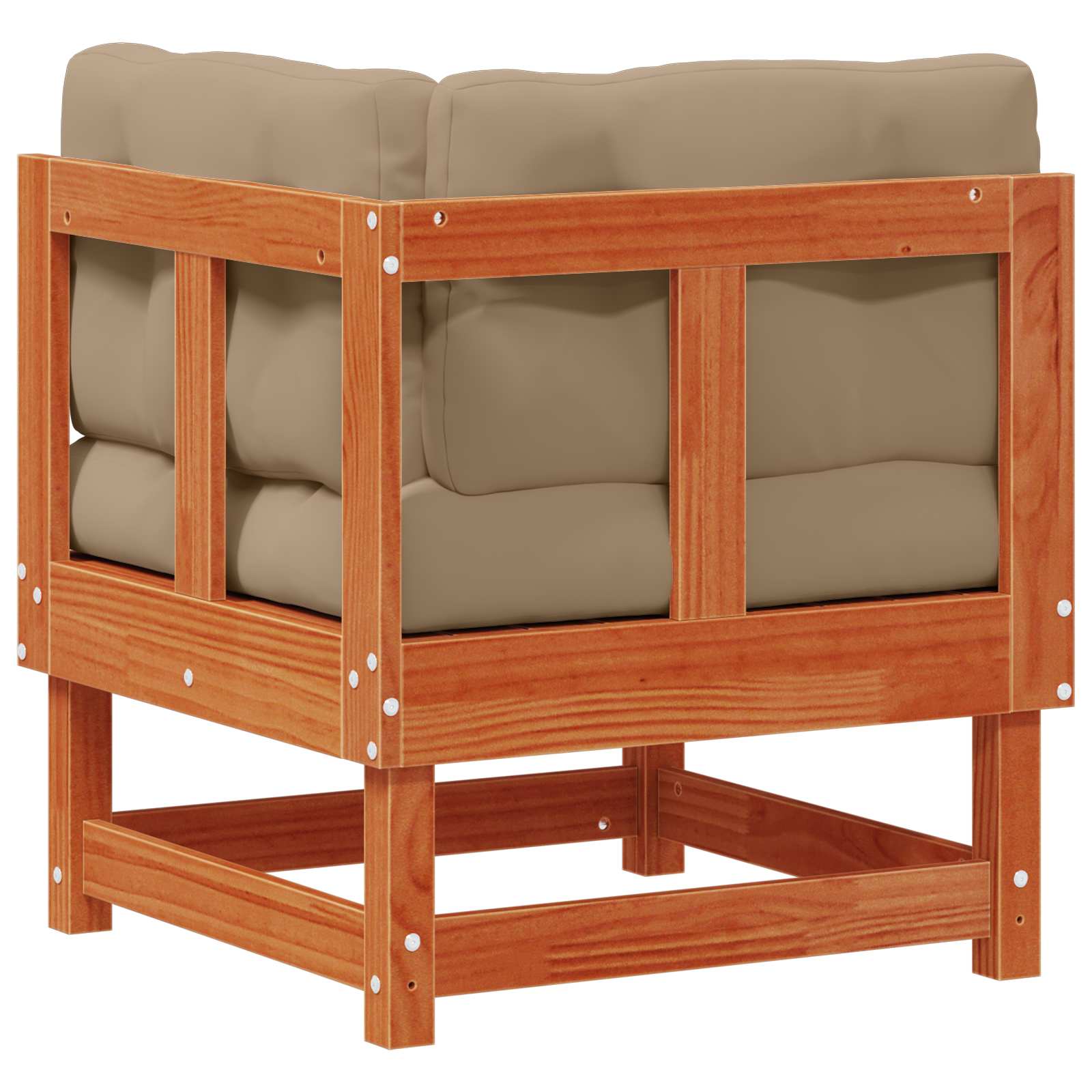 4 Stuk Sectie Sofa Eenheden Massief Vurenhout Waskleur Bruin image 6