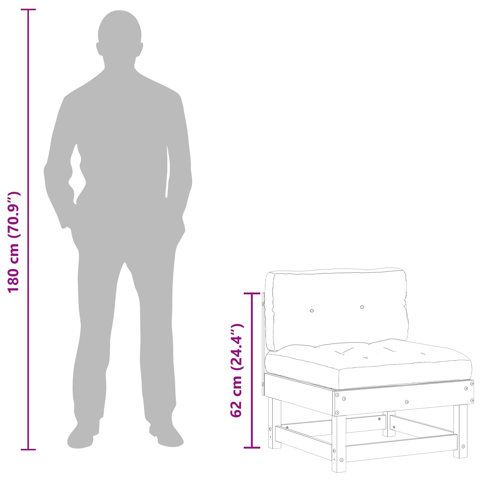 2 Stuk Sectie Sofa Eenheden Massief Vurenhout image 11