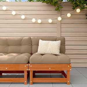 Vrtna srednja sofa Masivna borovina Voskan Rjava