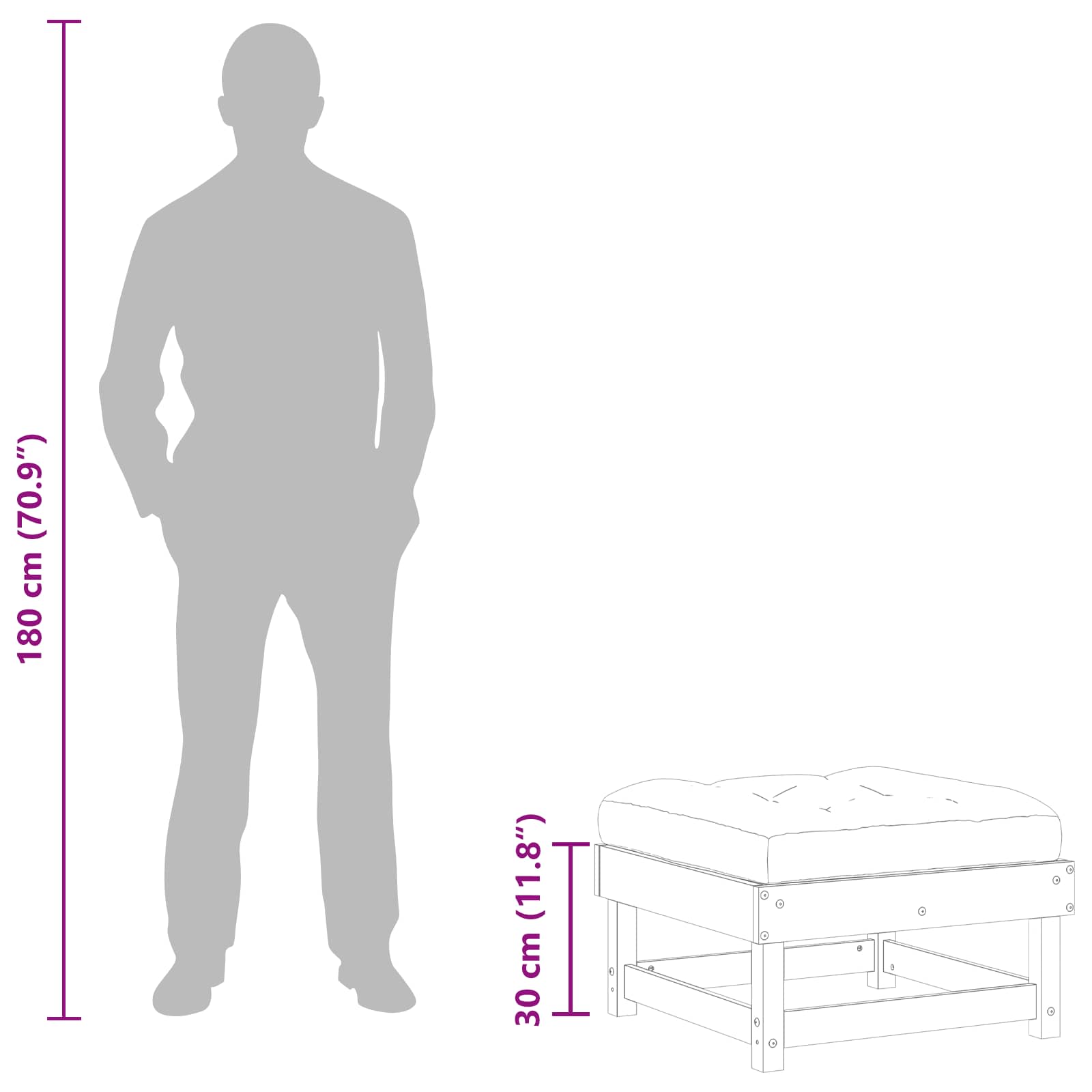 4 Stuk Sectie Sofa Eenheden Massief Vurenhout Waskleur Bruin image 11