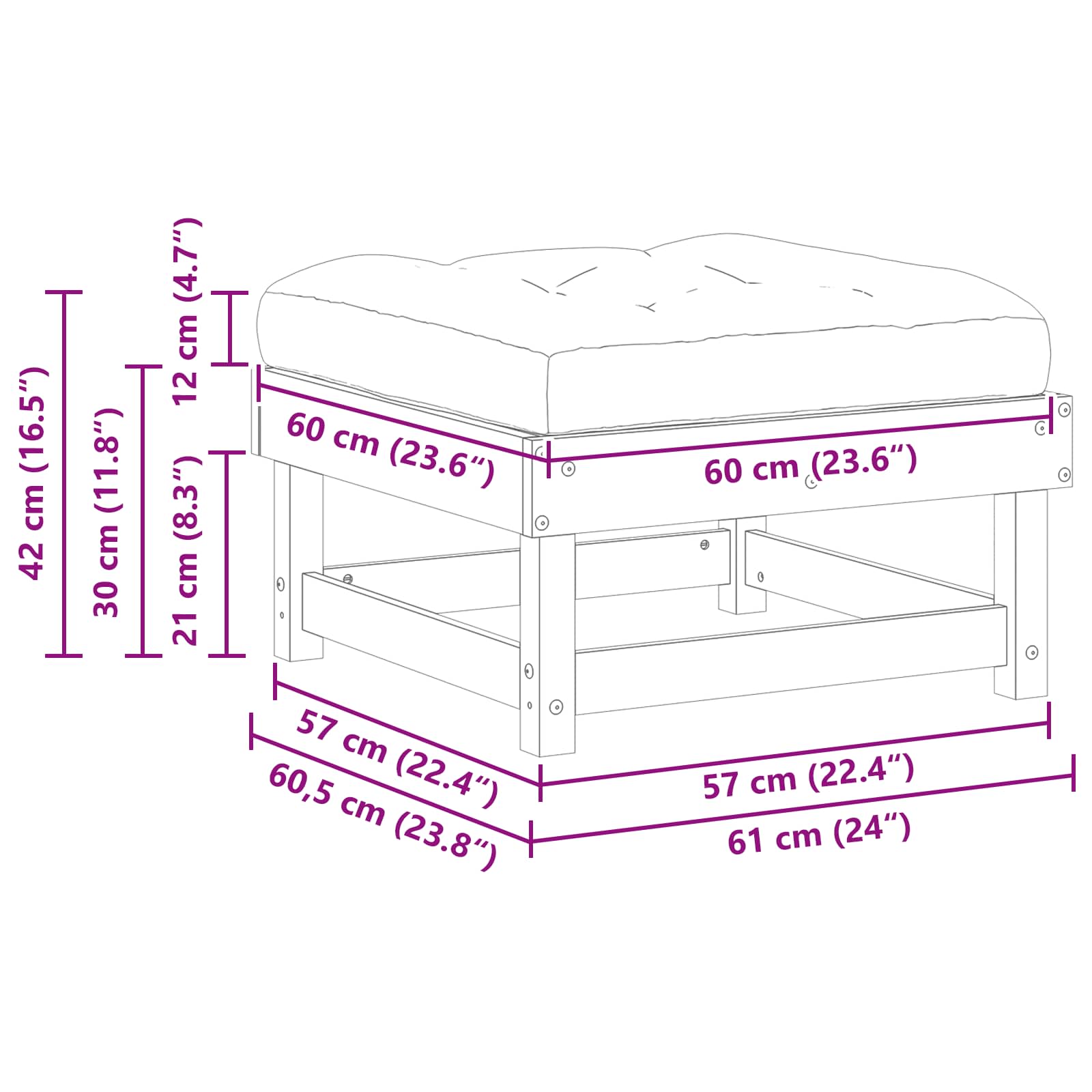 4 Stuk Sectie Sofa Eenheden Massief Vurenhout Waskleur Bruin image 10