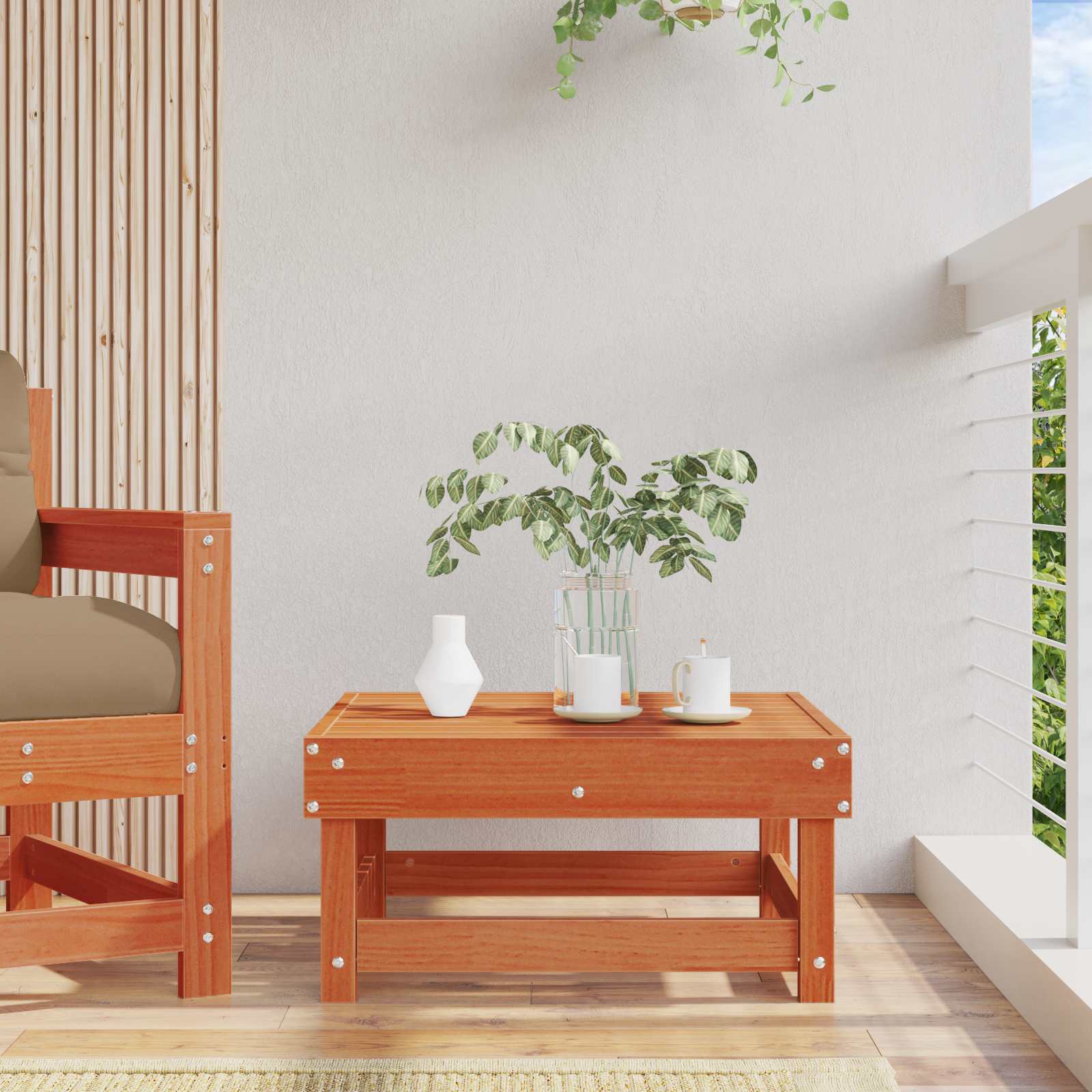 Sectie Sofa Eenheden Massief Vurenhout Waskleur Bruin image 3