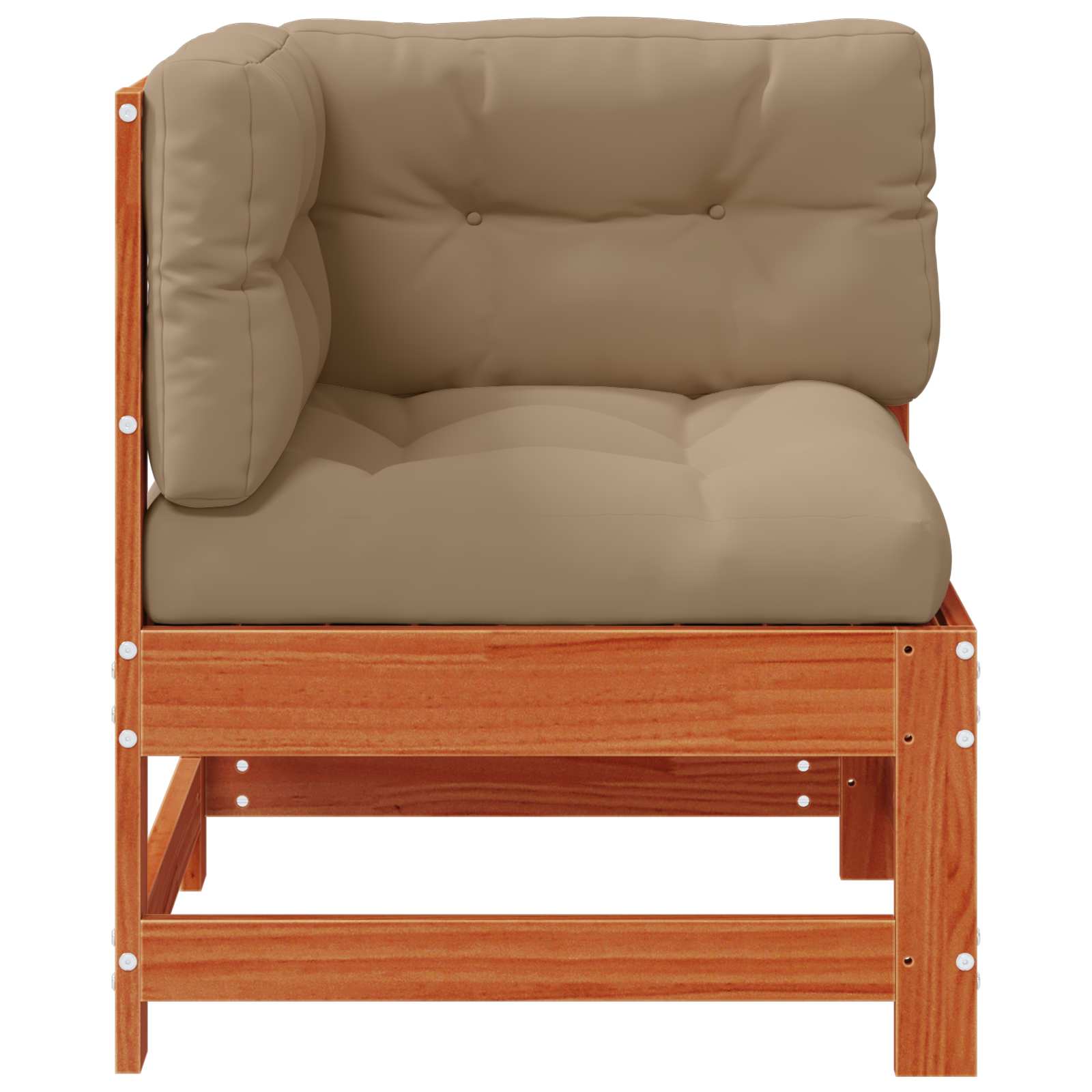 Tuin hoekbank Massief grenenhout Wasbruin image 4