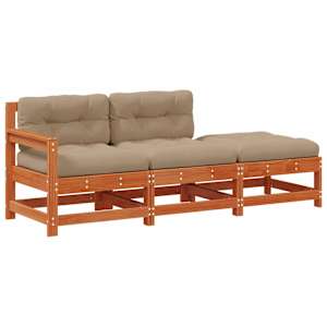 vidaXL Sektsionaalne diivan padjaga Vahapruun 190 x 62 x 70,5cm