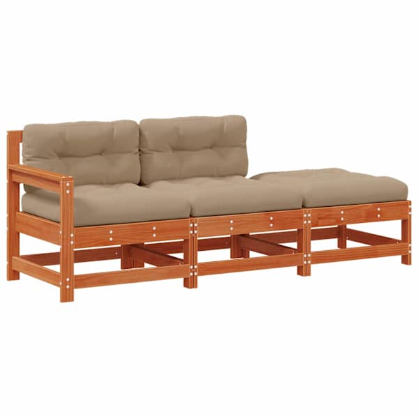 vidaXL Sektsionaalne diivan padjaga Vahapruun 190 x 62 x 70,5cm