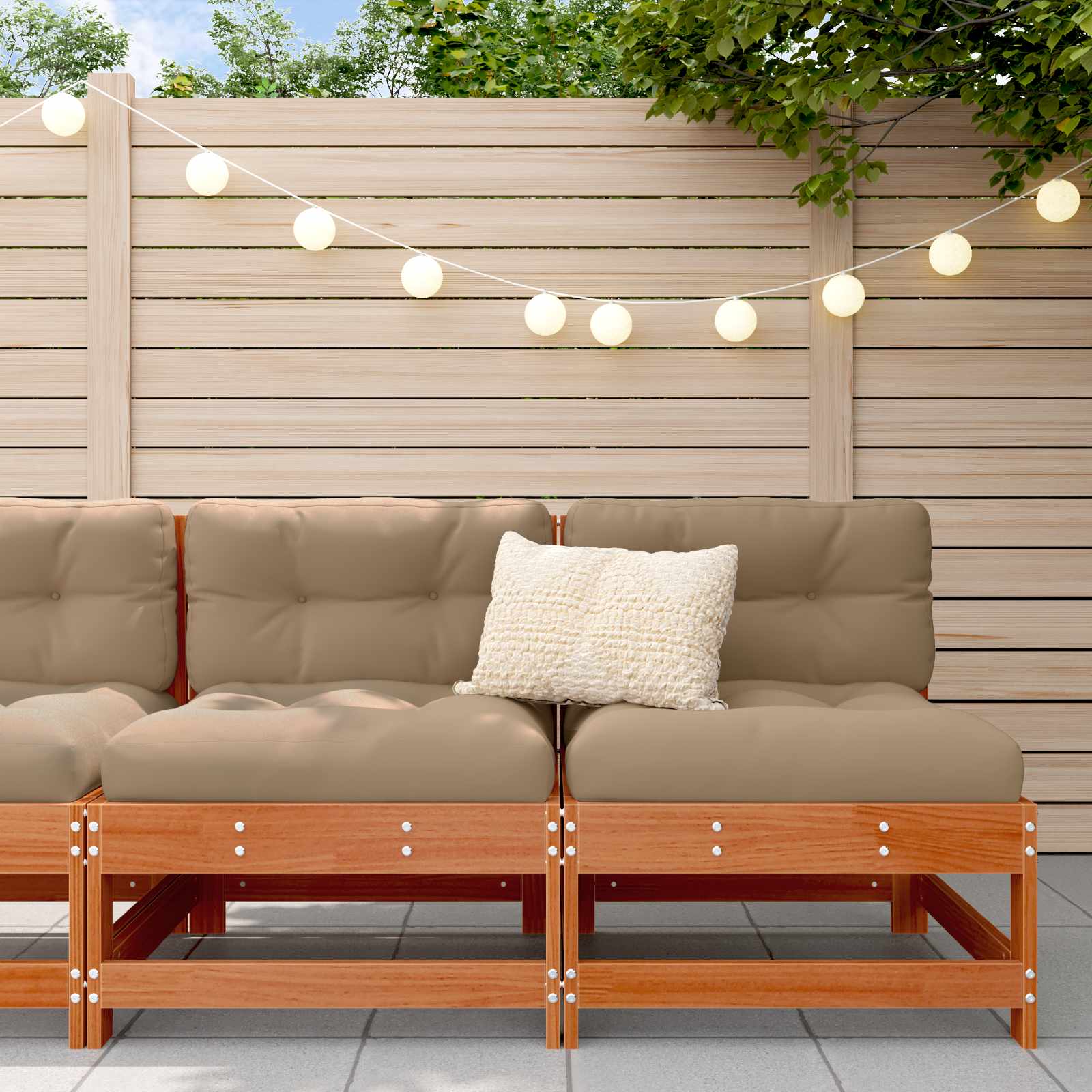 Tuin Midden Sofa Massief grenenhout Wasbruin 124 x 62 x 70,5 cm image 1