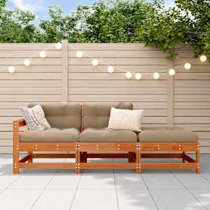 Sekcijski kavč 3 Kos Voskan Rjava Masivna borovina